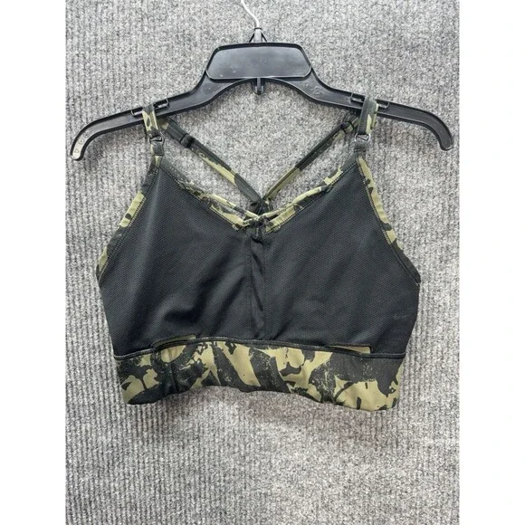 Nike Dri-FIT Sports Bra Womens XL Green Black Indy Icon Clash Strappy DM0668-222 - Picture 5 of 8
